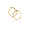 10kt Yellow Gold Tube Hoop Earrings 2mm x 24mm