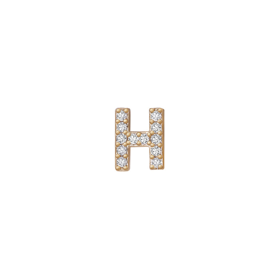 SKINNY SILVER H CHARM (YELLOW)