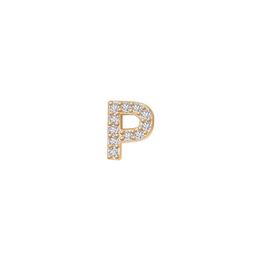 SKINNY SILVER P CHARM (YELLOW)